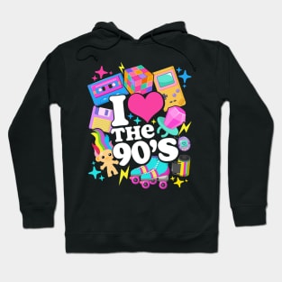 I Love The 90's Retro 90s Costume Hoodie